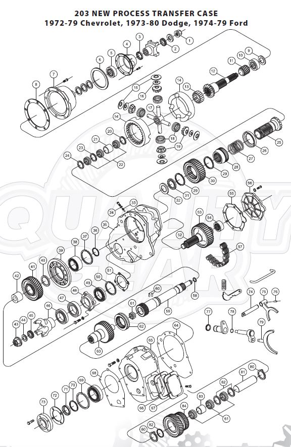 new process 203 transfer case